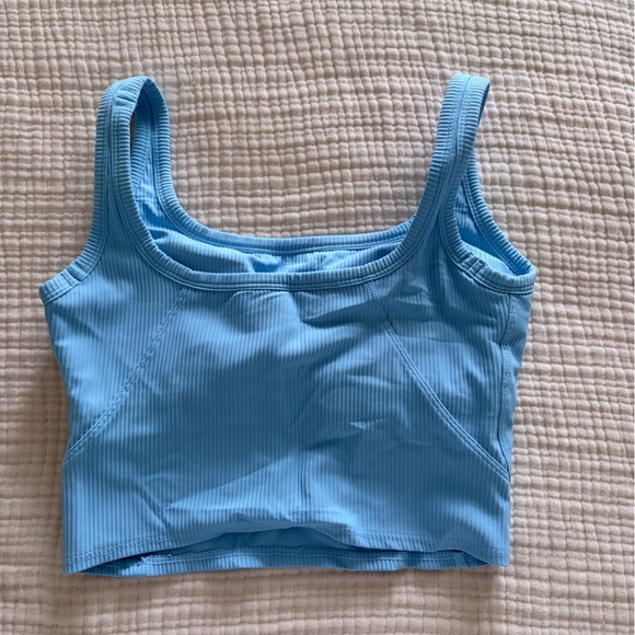 Blue Ribbed Tank Top - Picture 2 of 2